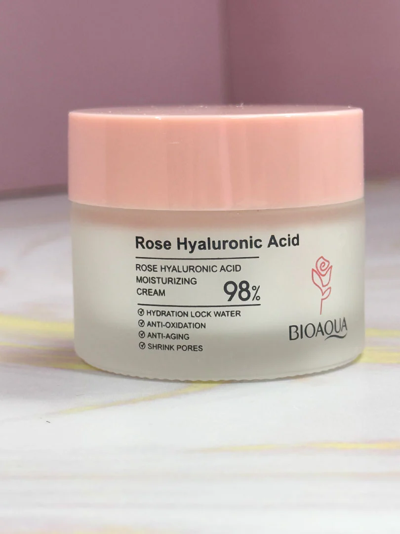 Crema de rosas y ácido hialurónico Bioaqua - Image 2