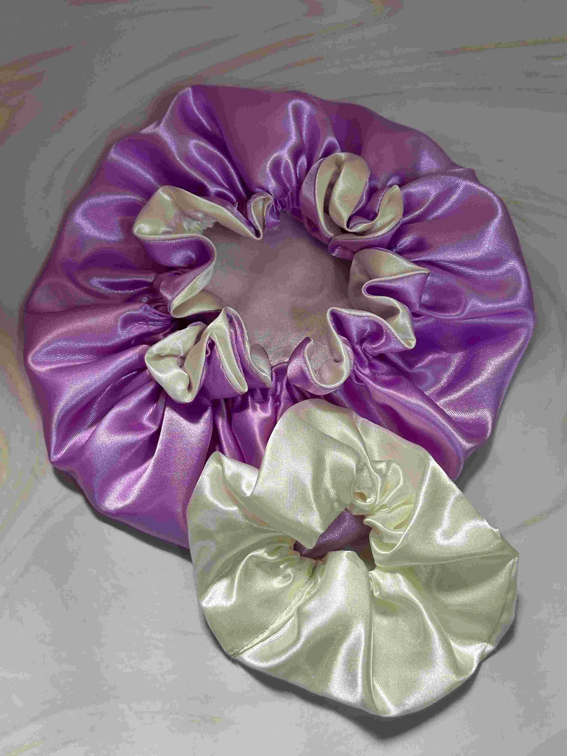 Gorro de satín + scrunchie - Image 4