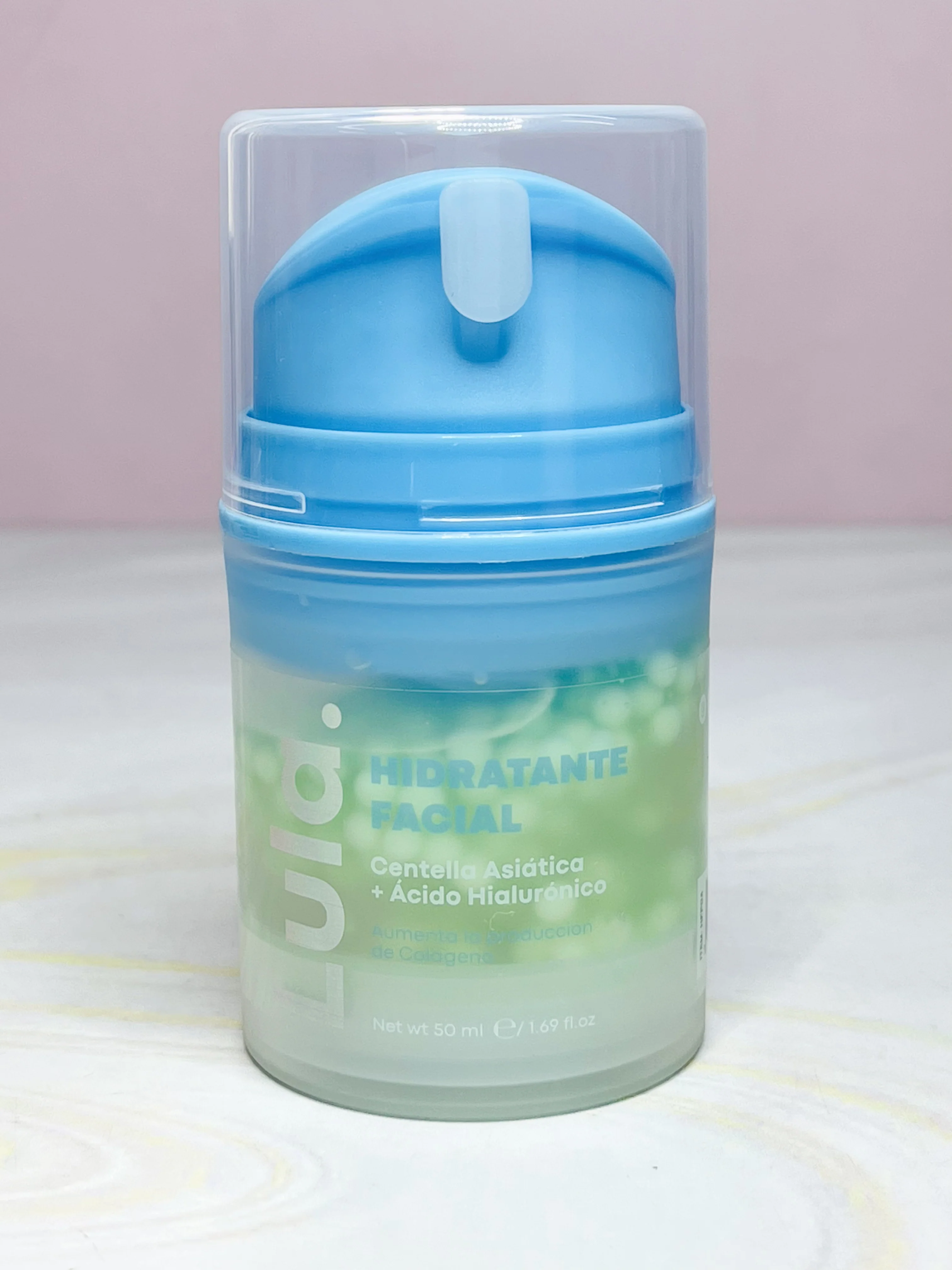 Hidratante facial con perlas AZUL Lula