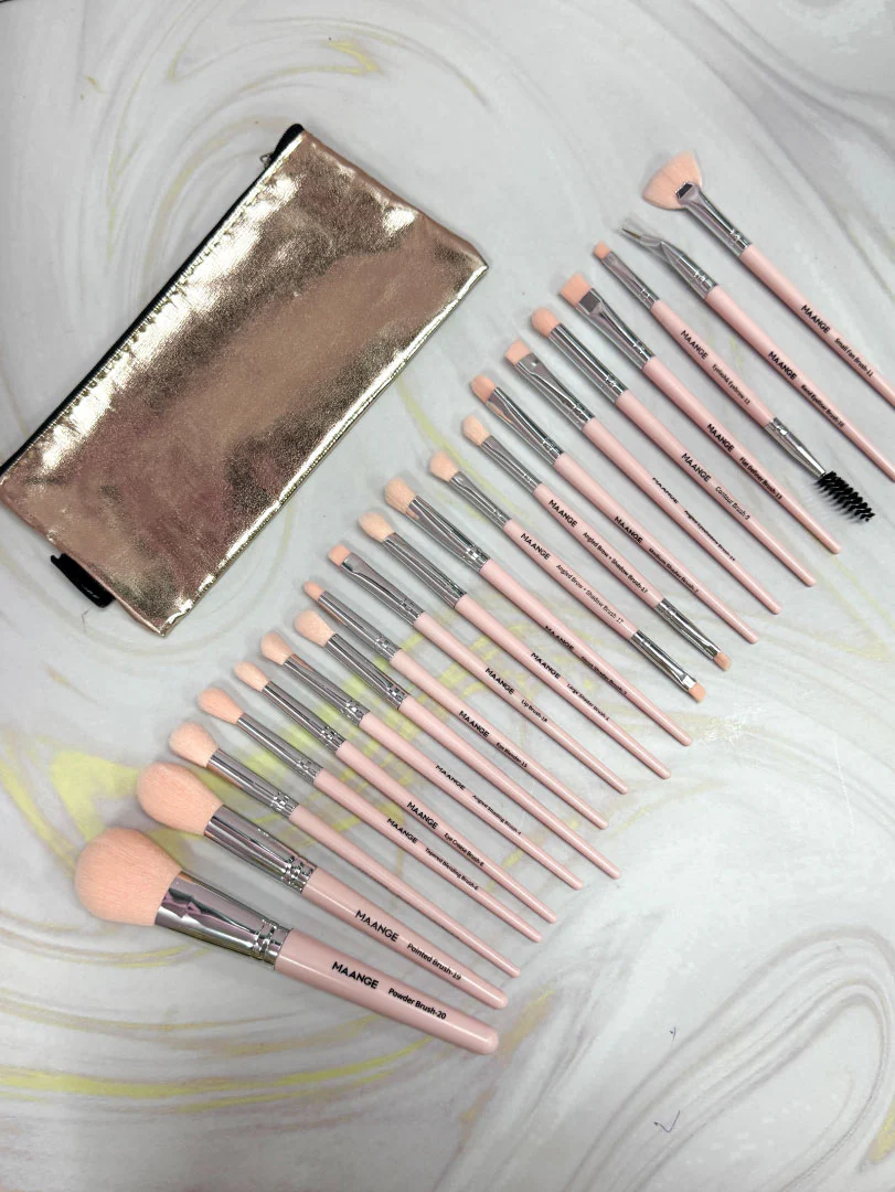 Kit de brochas Maange x 20 + Cosmetiquera - Image 2