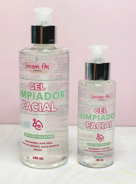 Mini Gel Limpiador facial con niacinamida tamaño viajero 100 ml Dream On Cosmetics - Image 3