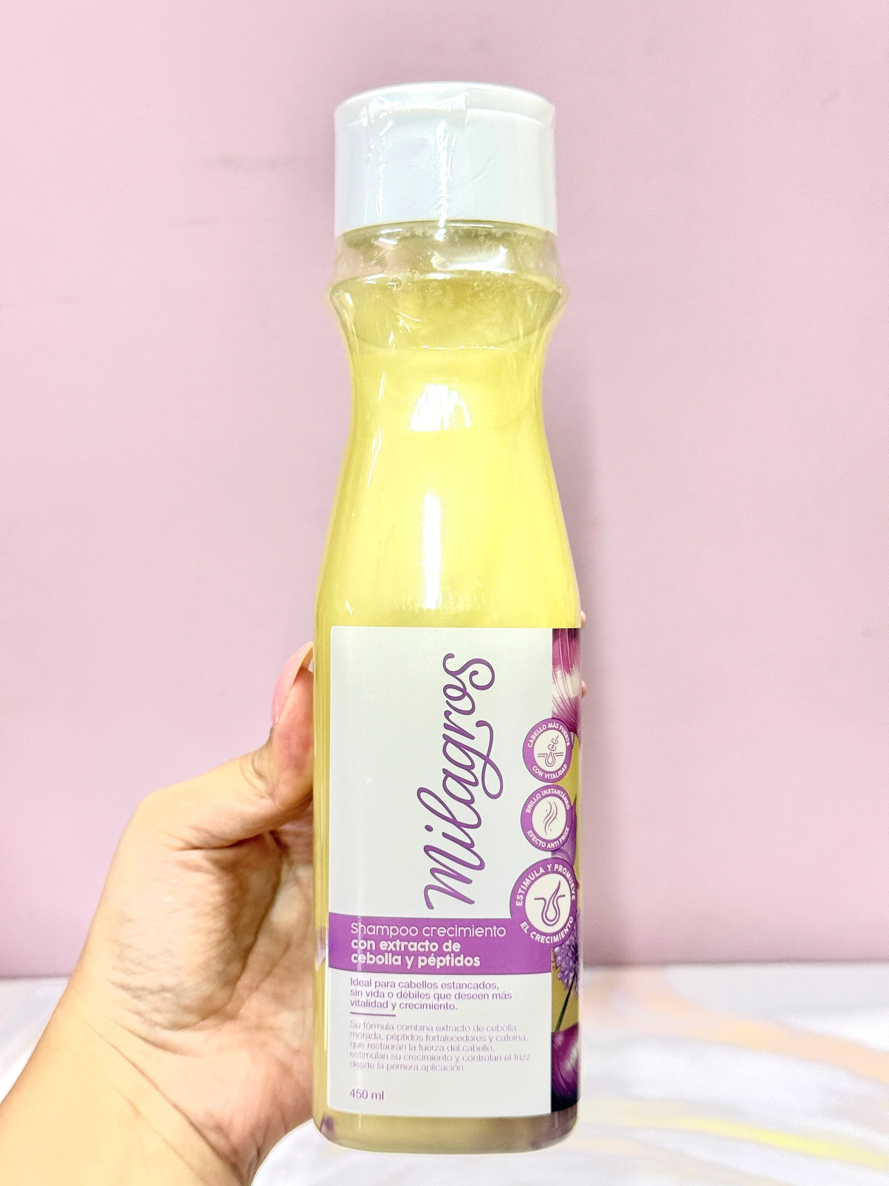 Shampoo crecimiento y antifrizz con cebolla y péptidos milagros - Image 2